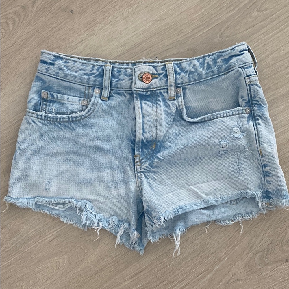 We The Free Light Blue Jean Shorts
